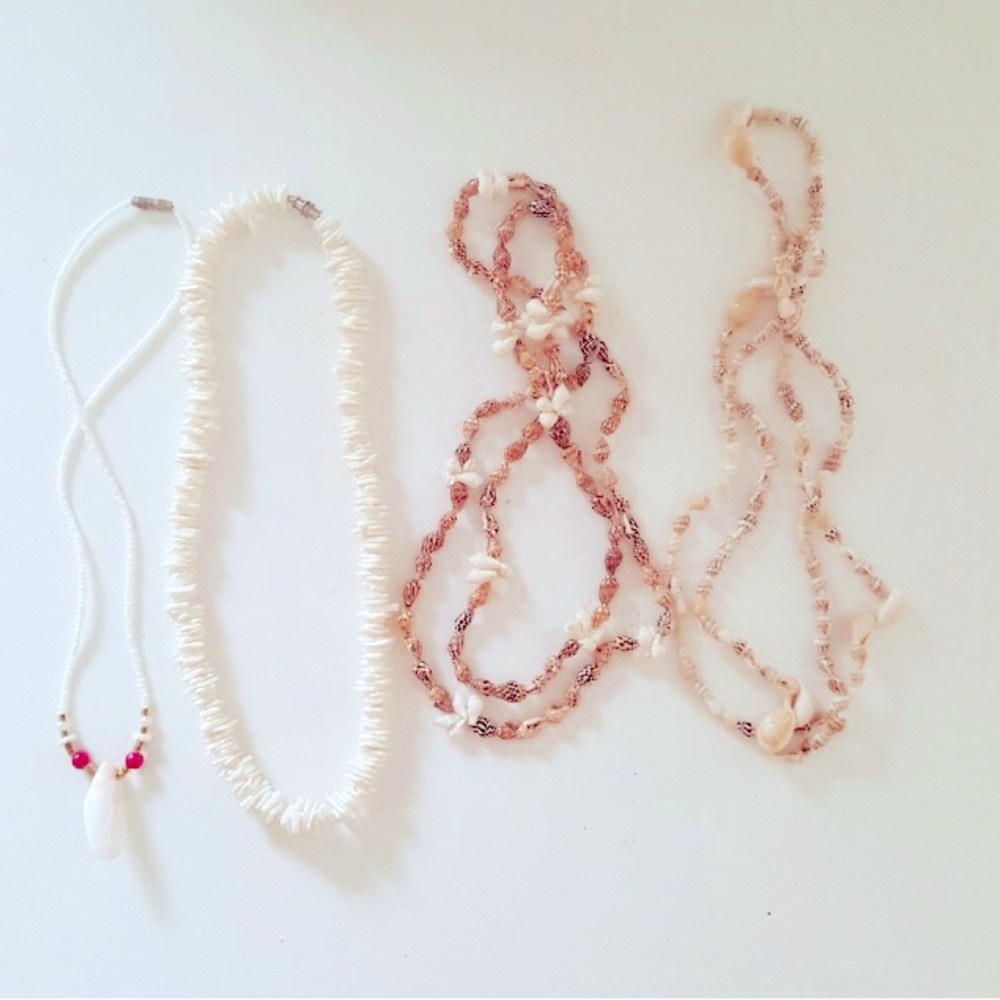 Seashell and Pooka Shell Necklaces 4 in 1 BUNDLE